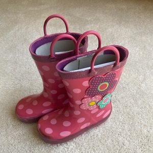 Adorable toddler girls rain boots